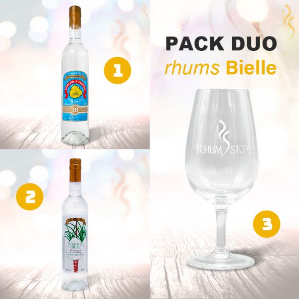 pack duo bielle rhum store avec verre