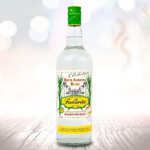 rhumstore.com la favorite l'authentique rhum agricole blanc ténors 50% 100cl martinique bouteille face