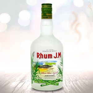 rhumstore.com J.M 50 sérigraphiée rhum agricole blanc ténors 50% 70cl martinique bouteille face